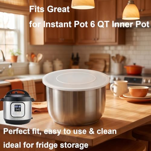 Silicone Lid for Instant Pot 3 Quart Inner Pot, 8.1-IN Reusable - BPA-Free - 5