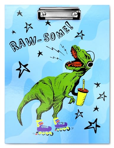 Porte-bloc avec bloc-notes iscream Dinosaures pour l'organisation créative des enfants