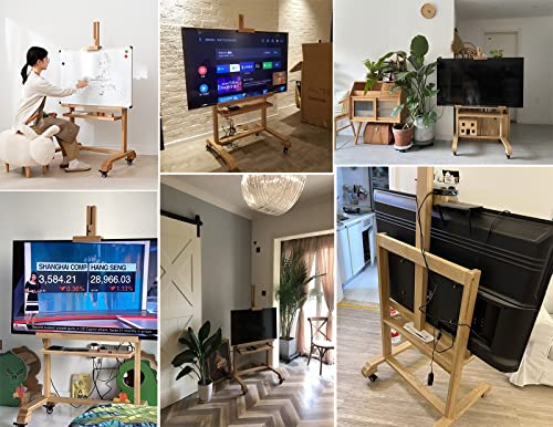Soporte móvil para TV hasta 55 pulg con ruedas y bandeja miniatura 2