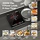 Induktionskochplatte, COOKNANO Induktionskochfeld 1 plattee, 2000W Induktionsherd, 9 Stufen, 8-Stunden-Timer Induktionsplatte, Topferkennung, herdplatte 1 kochfeld, Touch-Display