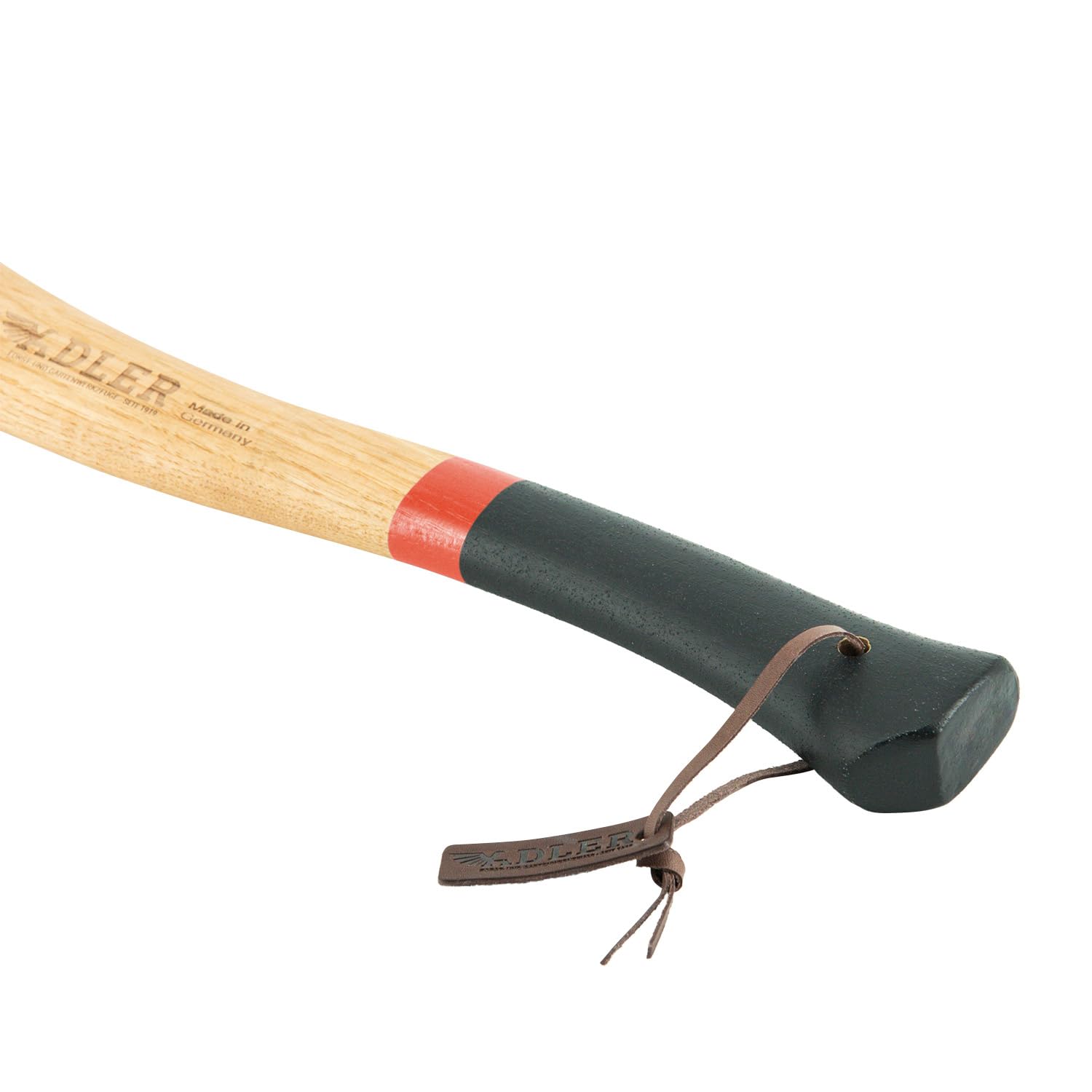 ADLER Spaltbeil inkl. Lederschutz: Beil zum Holz spalten, Geschmiedetes Holzbeil aus C60-Stahl, Spaltaxt mit 50 cm Hickorystiel, Anti-Rutsch Outdoor-Forstaxt, Grün/schwarz, 1250 g (Rot/Schwarz)