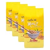 Gofio La Piña - Gofio Maiz Ecologico 500g | Producto Natural | Fuente de Proteínas Vegetales | Rico en Minerales | Aporte de Energía | Efecto Saciante | Ayuda a Controlar la Glucosa (Paquete de 4)