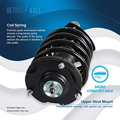 Image of Detroit Axle - 4pc Struts Shocks for 1996-2005 Ford Taurus Mercury Sable [Wagon] 2 Front Ready Suspension Struts w /Coil Spring Assembly 2 Rear Shock Absorbers Assembly Replacement