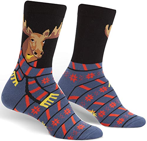 Sock It To Me Women's Bundled Up Moose Crew Socks