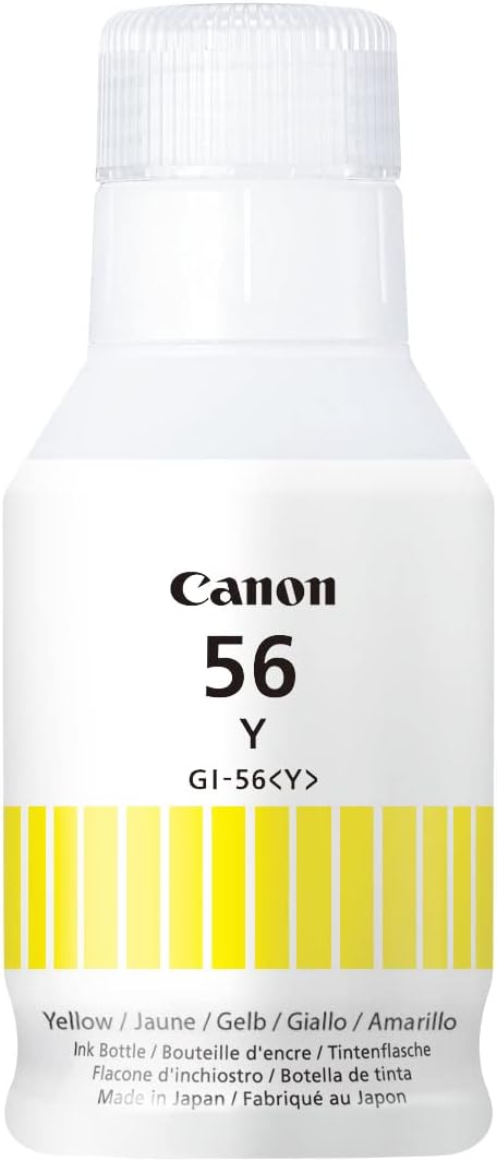 GI-56Y Yellow Ink Bottle - Genuine Ink - Compatible with MAXIFY GX6050/GX6150/GX7050/GX7150/GX5050/GX3050/GX4050/GX6550/GX5550