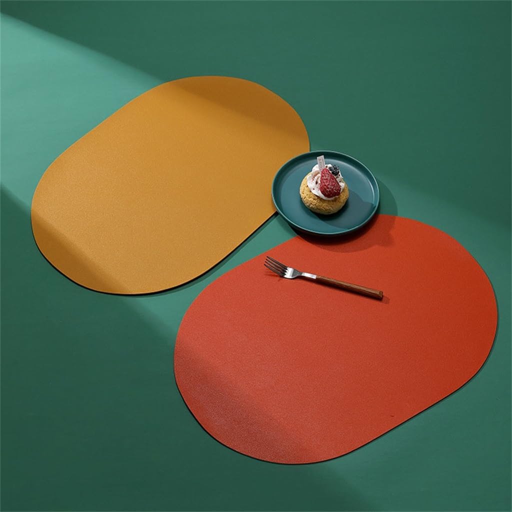 Leather Meal Mat Waterproof Oil-Proof Table Nordic Anti-hot Heat Insulation Cushion