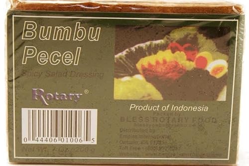 Rotary bumbu Pecel (7oz). Spicy salad dressing product of Indonesia - Pack of 6