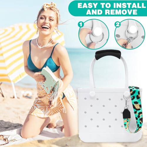 Image of Strap Wrap for Bogg Bag, Accessory for Bagg Bag, With Adjustable Shoulder Leopard Print Crossbody Strap