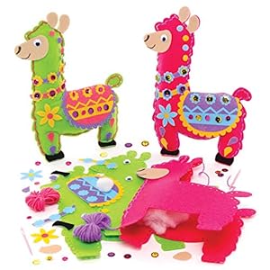 Baker Ross AX737 Zestaw do szycia Llama, 2 sztuki