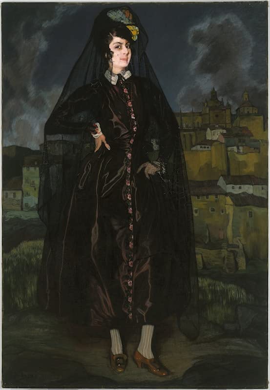 Toile murale abstraite portrait d'Anita Ramírez pour décoration salon élégant