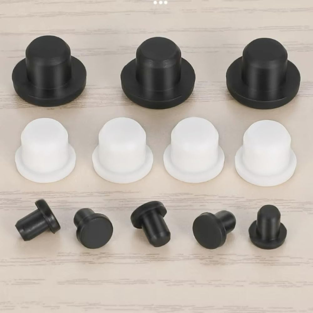 Tapón De Silicona, 10-100 Piezas, 2,7 Mm-14,1 Mm, Resistente A Altas Temperaturas, Con Orificio Roscado Sólido En Forma De T.(Black,3.5mm-50pcs)