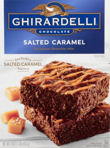 Image of Ghirardelli Brownie Mix Variety Pack, 3 Flavors - Walnut (17 oz), Chocolate Caramel Turtle (18.5 oz) & Salted Caramel (16 oz) (Variety Pack)