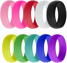 10Pcs 8mm Wide Flexible Rubber Silicone Wedding Finger Ring Band US Size7|Jewelry & Watches | Fashion Jewelry | Rings