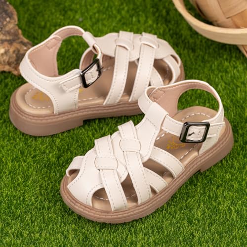 Image of Boys Girls Sandals Open Toe Breathable Princess Non-Slip Flats Summer Beach Lightweight Rubber Sole Sandals (Toddler /Little Kid)