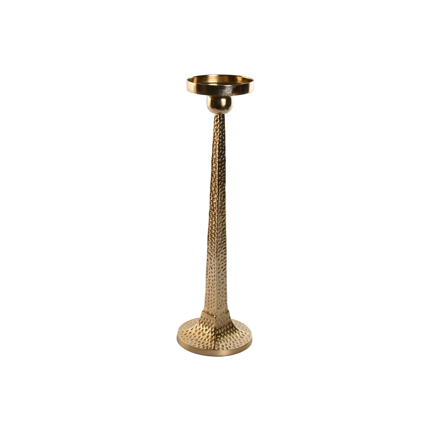 Portavela aluminio doré 64cm, élégant grand bougeoir pour décoration raffinée