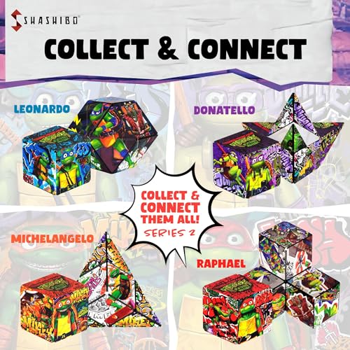 Image of Shashibo Teenage Mutant Ninja Turtles Magnetic Puzzle Cube, Fidget Toy