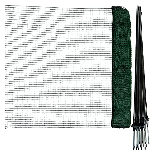 HORIZONT - Clôture de délimitation FLEX Petites Mailles - Filet Non Électrifiable - Volailles & Animaux Domestiques - Espacement Libre Des Piquets - Jardin...