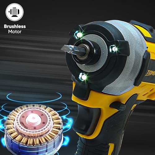 Image of TOMAHAWK T-082-BSD Brushless Cordless Screwdriver /Impact Driver - 2 Battery with 20V, 4.0Ah, 160 Nm, 2400 RPM 10Mm Chuck capacity 2 Speed Mode | Heavy Duty & Durable Build