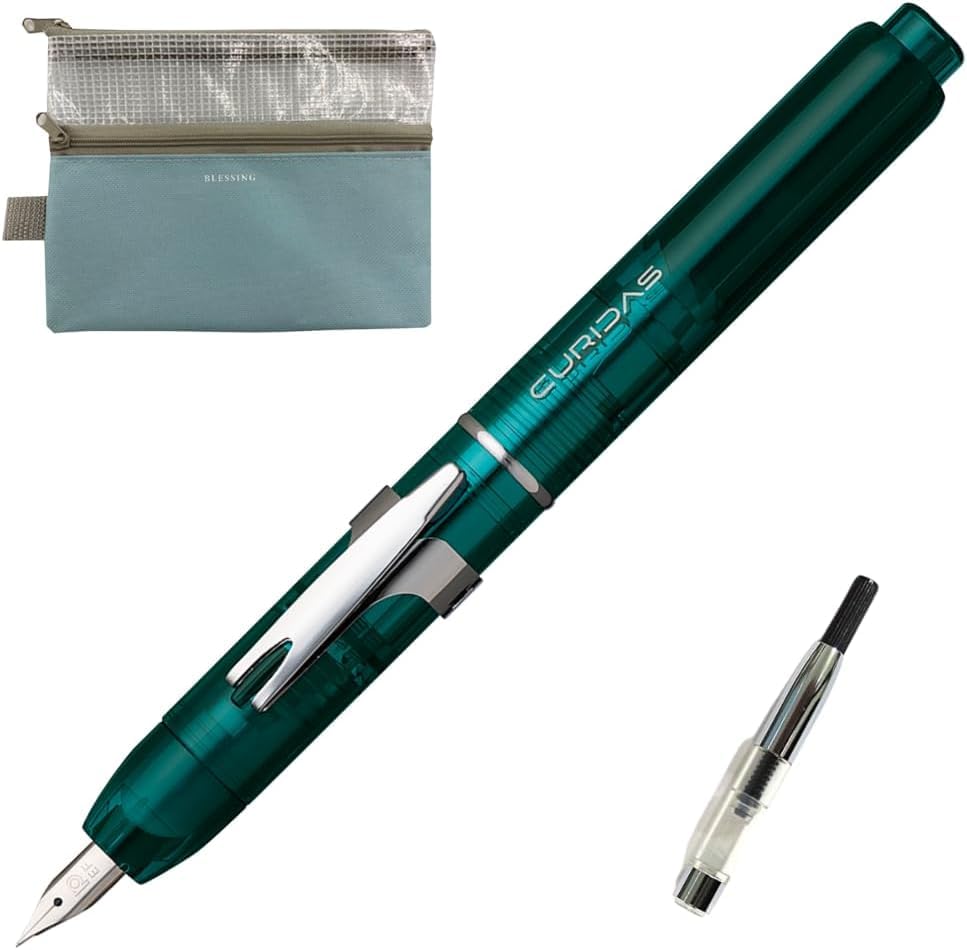 Platinum Curidas PKN7000 Full Nib Holder with Converter Set, #43 Urban Green, 1 stück (2er Pack), 1 count (Pack of 2)