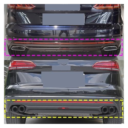 Pointe tuyau d'échappement quad noir mat trois couches pour Touareg 2.0T - 2
