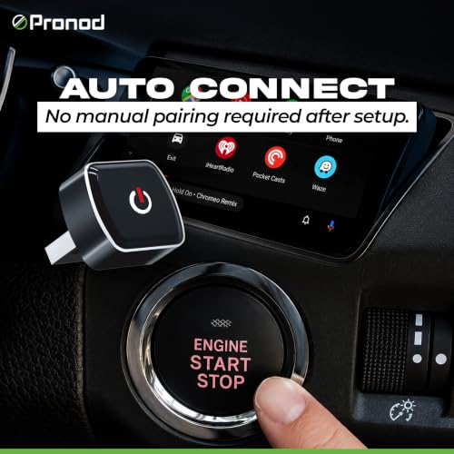 Image of PRONOD Wireless CarPlay & Android Auto Adapter | Convert Factory Wired CarPlay to Wireless | Fast Bluetooth & 5GHz WiFi | Auto Reconnect | USB & Type-C | Plug & Play | Compatible with iPhone iOS