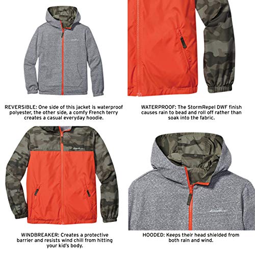 Eddie Bauer Kids Rain Jacket - 2 Pack Reversible Girls and Boys Windbreaker Jacket with Hood - Waterproof Raincoat for Kids4