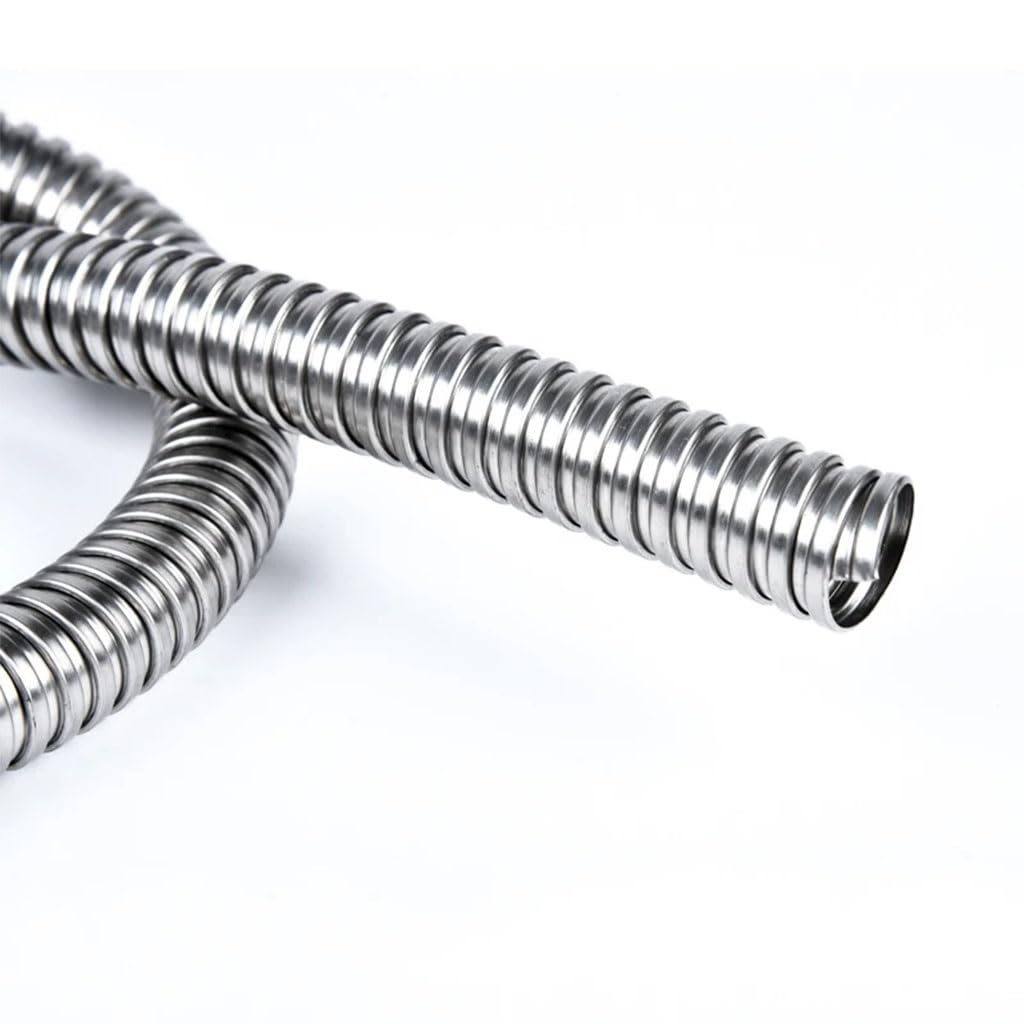 Tubo Corrugato in Acciaio Inox 304 da 3 M, 4/6/8/10/13/15/20 Mm, con Guaina Protettiva for Cavi Filettati, Parti Fai da Te, 1 Pezzo(13x15mm)