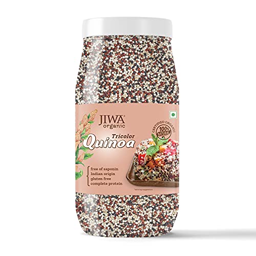 Image of JIWA healthy by nature Organic Chia Seeds 200 g, Certified Organic & JIWA healthy by nature Organic Tricolor Quinoa, 1 Kg (Certified Organic & Gluten Free)