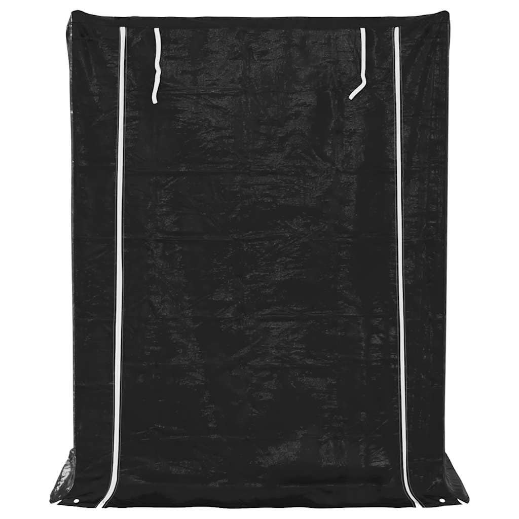 Brokky 4104954 Rastrelliera per Legna con Copertura Antipioggia 150x80x200 cm Legnaia da Esterno in Metallo, Ripiano per Legna da Ardere, Portalegna