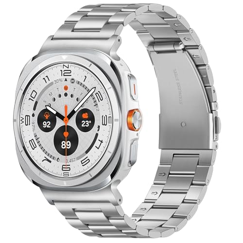 Bracelet Samsung Galaxy Watch Ultra 47mm noir acier montre connectée rechange sans espace