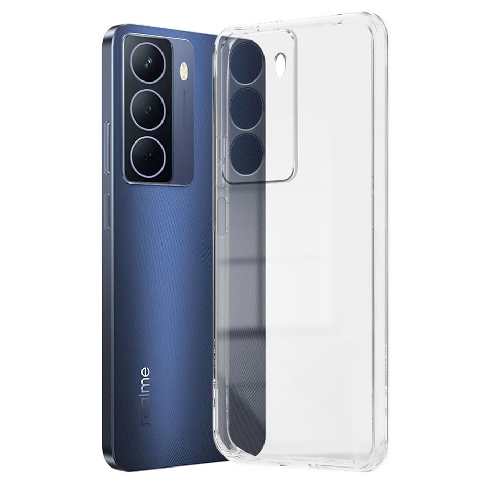 Image of COVERBLACK Flexible Rubber Case Back Cover for Compatible Model with Realme RMX3945 / C73 / C75 5G - Transparent