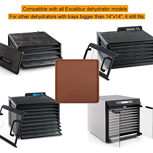 4 PCS Extra Thick Silicone Dehydrator Sheets With Edge - Fruit Vegetables Leather Trays for Liquids - Liner Mats Accessories for Kitchen Dehydrator - Thumbnail 3