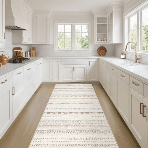 Nakagishi Runner Rug Kitchen Washable Rugs: 2x6 Non-Slip Boho Soft