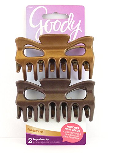 Goody Colour Collection Large Claw Hair Clip, Brunette, 2 Count