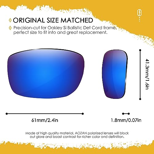 Image of ANSI Z87.1 Replacement Lenses For Oakley Si Ballistic Det Cord Sunglasses