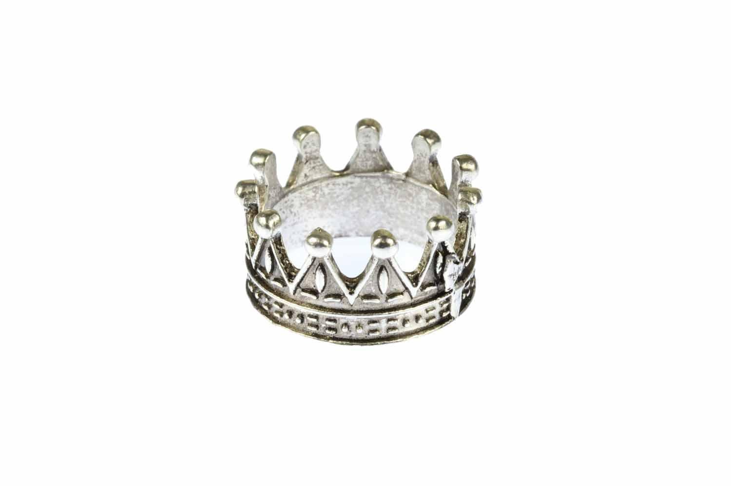Miniblings Uomini Corona Uomini Anello Anello - Uomini Anello Uomo Corona - Anello barretta dei monili I Fatto a Mano movente Ho Formato Una Regolabile