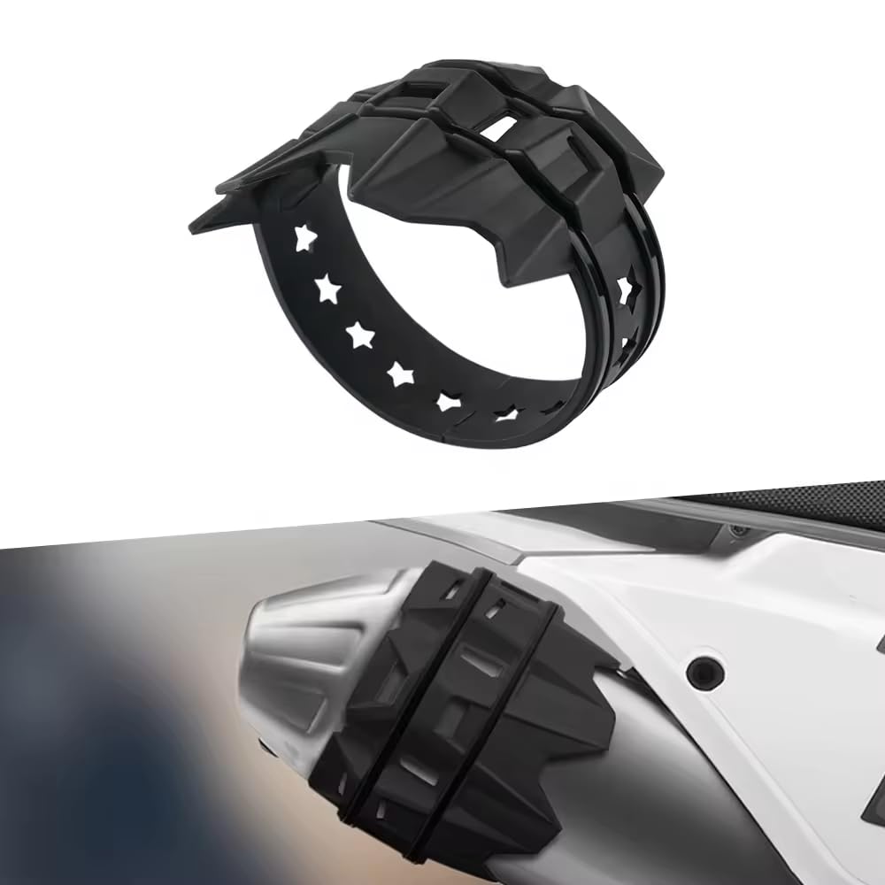 Coperchio della protezione dello scarico, protezione della protezione del tubo di scarico del motociclo universale anti-caldo(Nero)