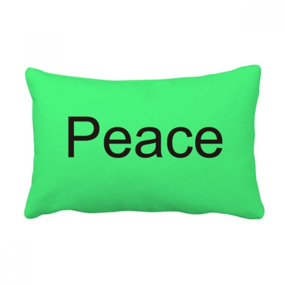 Coussin lombaire avec insert Mot Paix motif multicolore pour canapé 40x60 cm