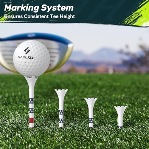SAPLIZE 100 Pack Mixed Size Golf Tees