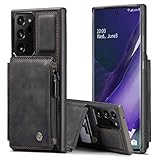 SWP for Galaxy Note 20 Ultra Case w/Card Holder [RFID Blocking] [3 Card Slots] [1 Money Pocket], Credit Card Holder Slot Cases w/Wristlet Zipper Wallet for Samsung Galaxy Note 20 Ultra 5G (Black)
