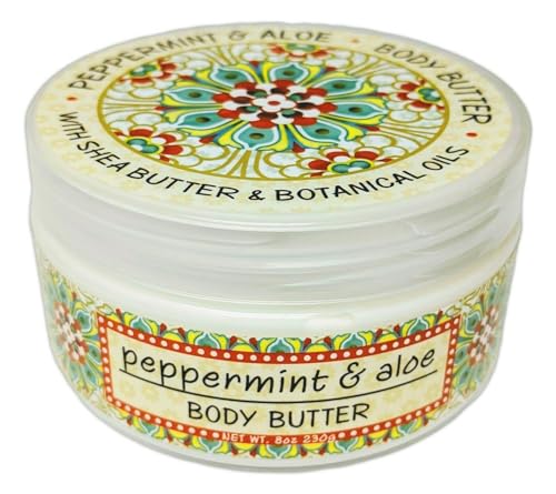 Greenwich Bay Trading Co. Scented Botanic Body Butter - Luxurious Hydration with Shea & Cocoa Butter, Enriched with Vitamin E - 8 Ounce Tub (Jasmine & Honey)