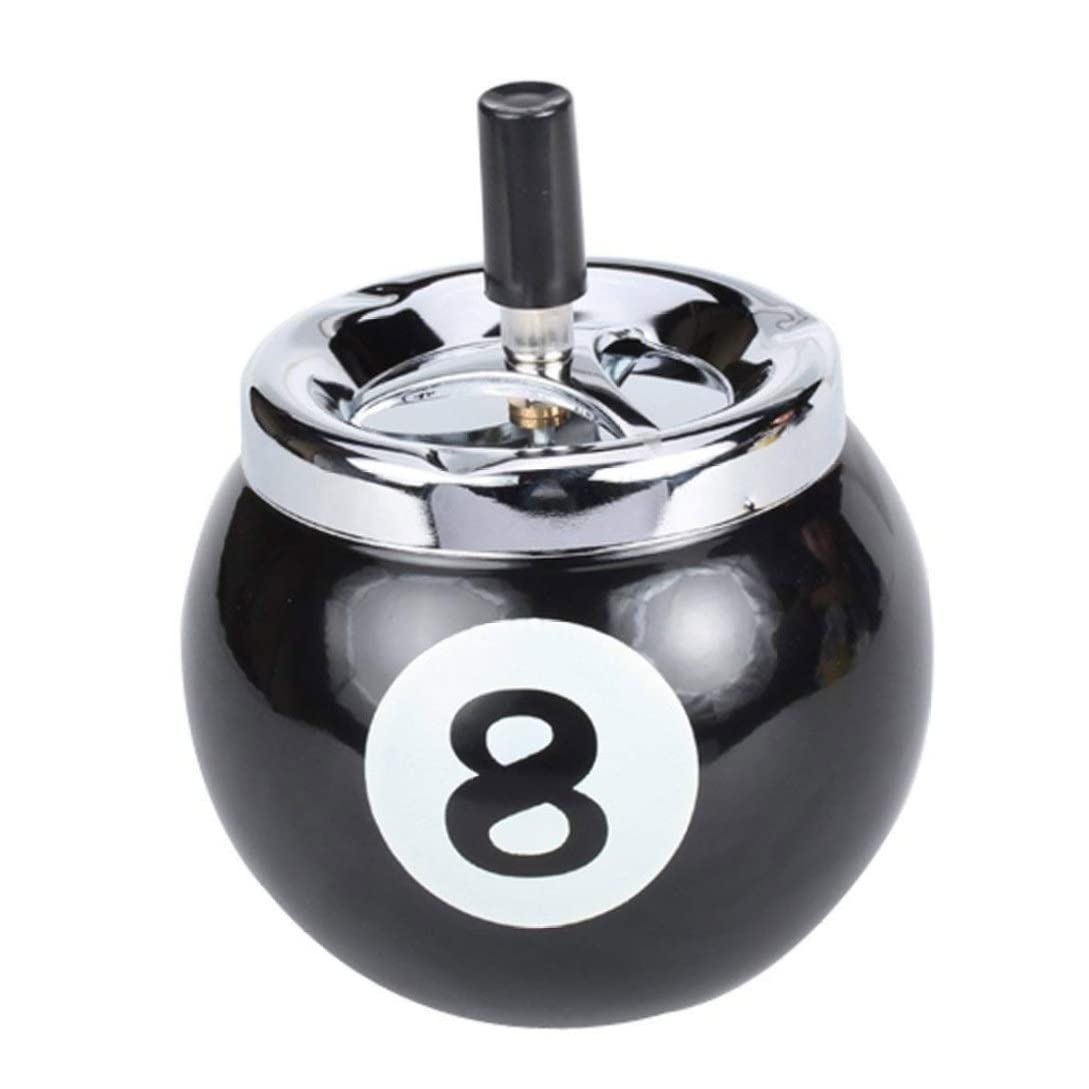 Wedhapy Black Ashtray With Lid Billiard Supplies Accessories Eight Billiard Ashtray Desktop Ornament For Home Officeashtray With Lid Billiard Ashtray Tabletop Ashtray Dectorive Billiard