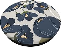 Vista 2 de PopSockets PopGrip con bonito estampado botánico floral azul marino, agarre intercambiable para teléfonos y tabletas PopSockets estándar PopGrip