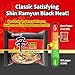 Nongshim Shin Ramyun Black Noodles, Spicy Korean Signature Instant Ramyun, Rich Beef Bone Broth, Pantry Essential Korean Noodles, Quick and Easy, 4.58 oz (Pack of 16)