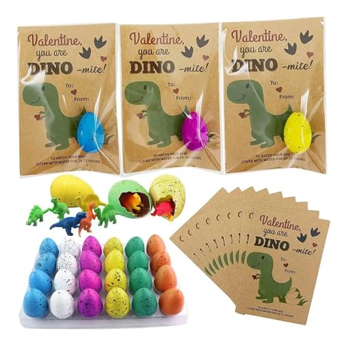 Œufs de dinosaure à couver x24 avec cartes et sacs pour enfants