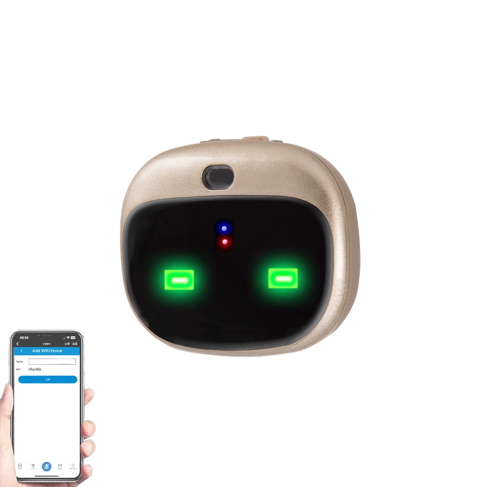 Collar inalámbrico recargable para perro con seguimiento en tiempo real y localizador impermeable para mascotas, luz LED inteligente y alarma de batería baja para contención de mascotas