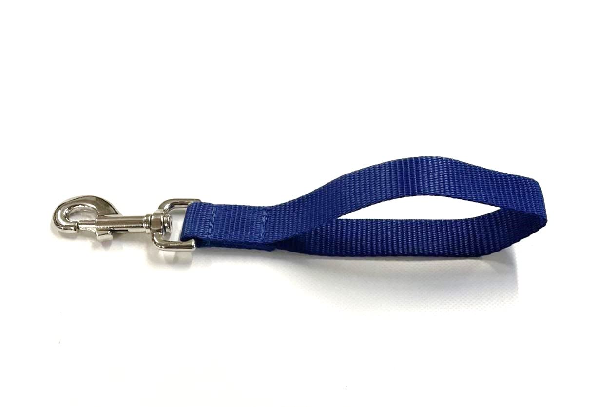 Short Close Control Dog Training Lead Traffic Walking Leash 25mm Polypropylene Webbing (Navy, 10 Inches) โ image 1