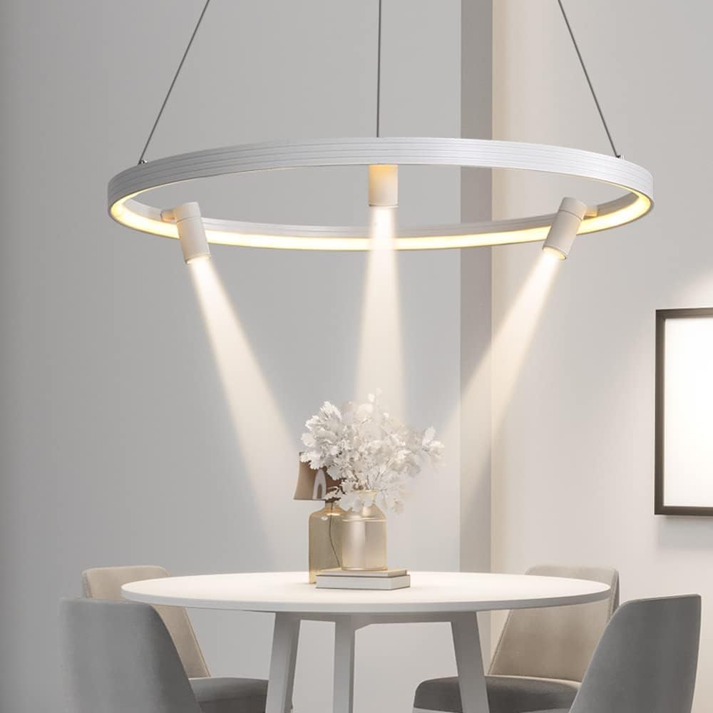 Lampa wisząca kompatybilna z jadalnią, nowoczesna skandynawska lampa wisząca LED o zmiennej intensywności kompatybilna z salonem i sypialnią regulowane żyrandole