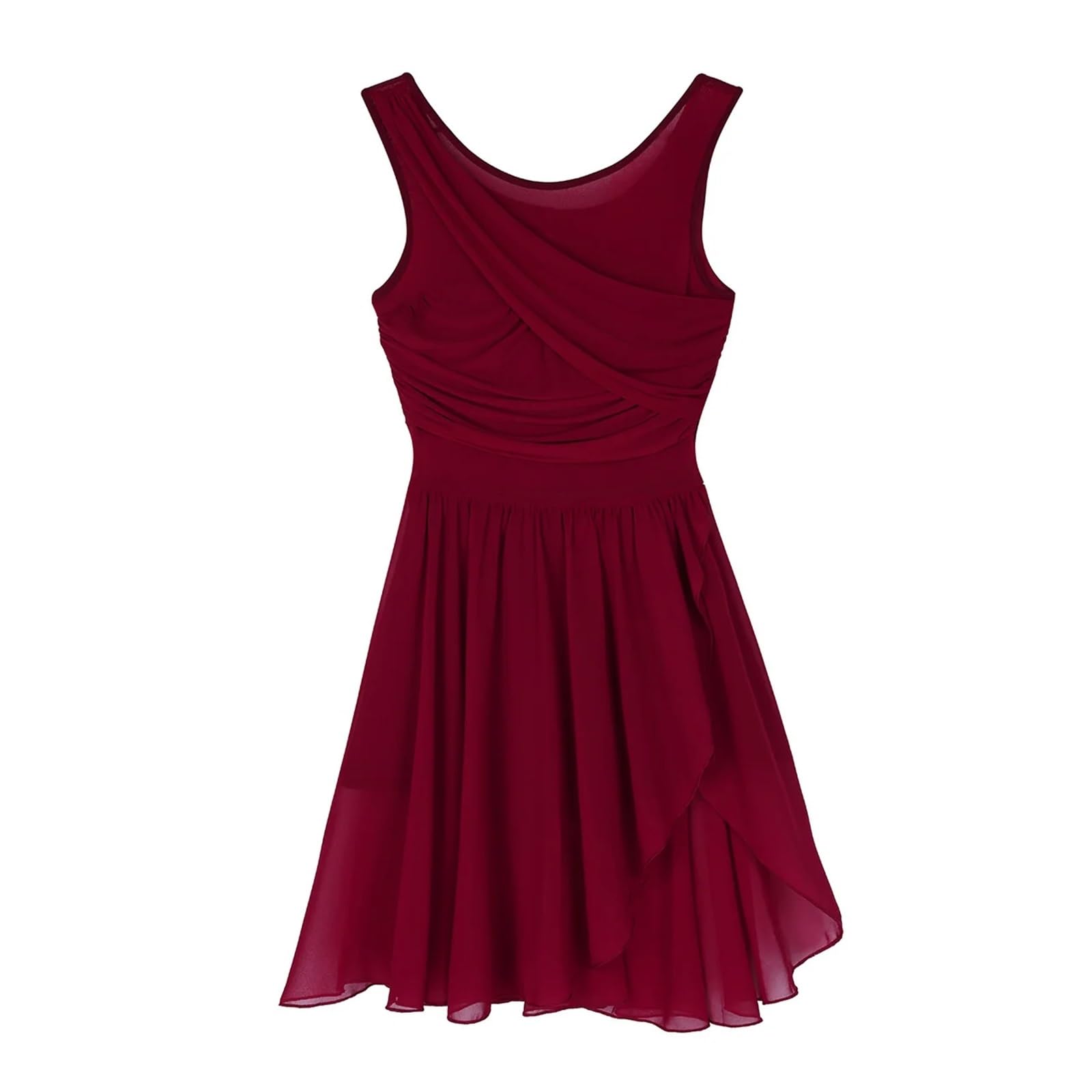 Vestido De Patinaje ArtíStico Vestido de baile lírico elegante for mujer, sin mangas, elástico, de gasa, for ballet, for adultos, patinaje, danza moderna, ropa de baile contemporáneo Vestido De Baile