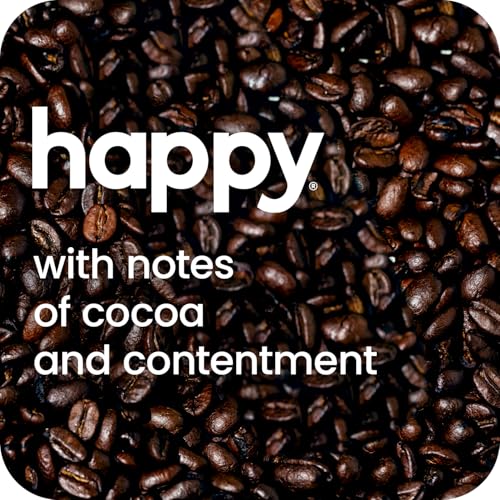 happy coffee dark roast coffee pods, 60 count, notes of cocoa & contentment, compatible with most K-cup brewers, rainforest alliance certified - Image 5